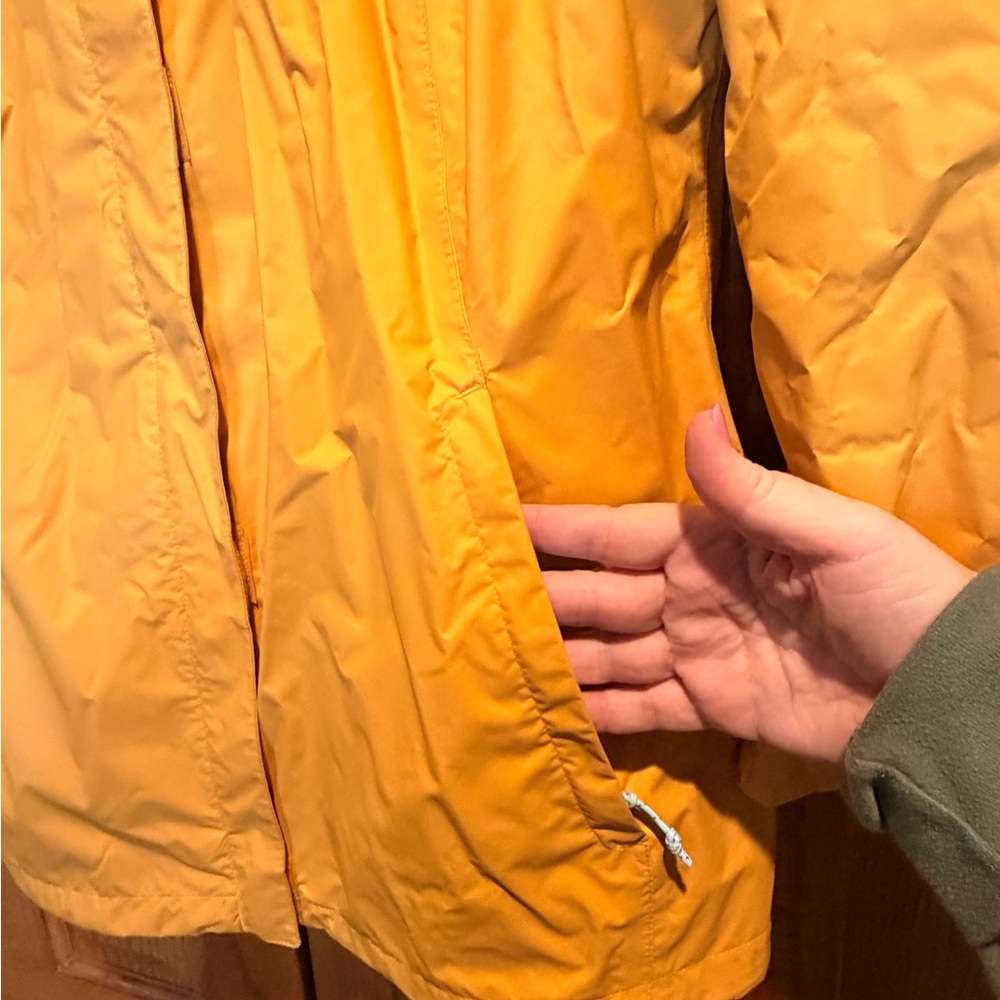 Columbia Bright Yellow Hooded Rain Jacket - Picture 4 of 6